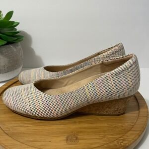 Dr. Scholl's Be‎ Ready Cork Wedge Heel Women’s 9.5 Rainbox Slip-On Comfort Pump